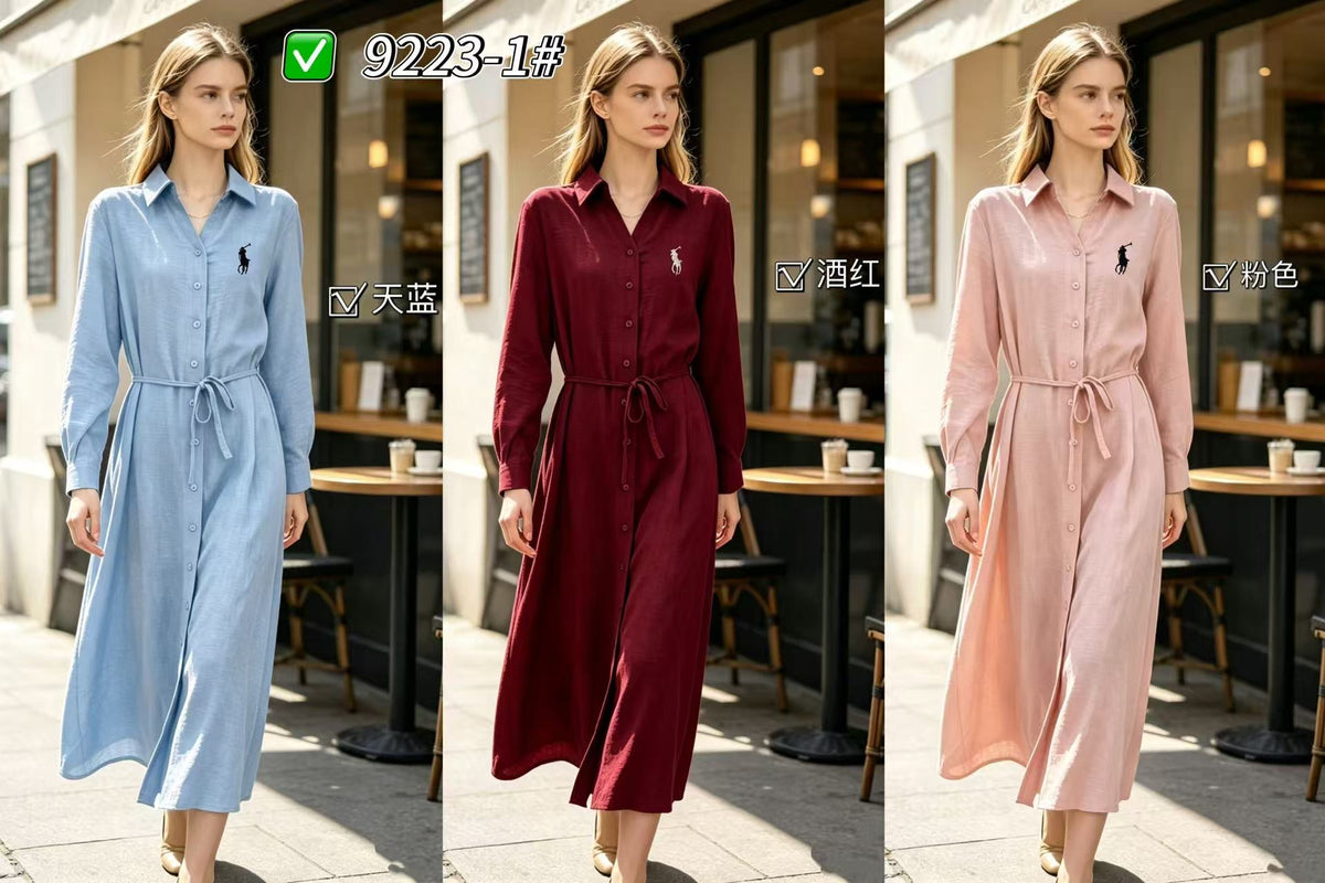 Polo Long Shirt (Pink)