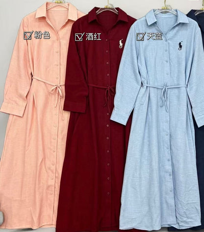 Polo Long Shirt (Pink)