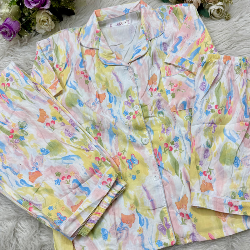 Rainbow Butterfly PJ Set Half Sleeve (3pc)